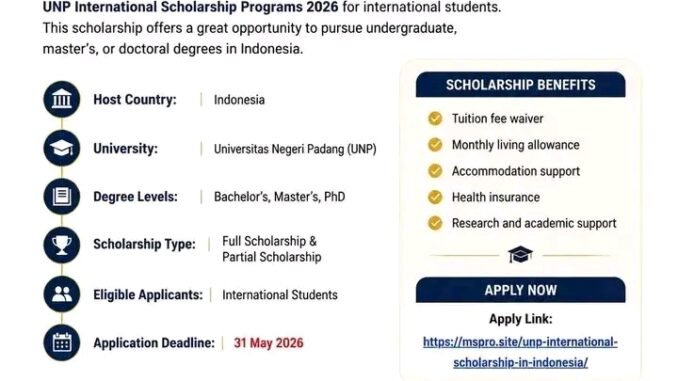 UNP International Scholarship 2026