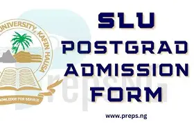 SLU Postgraduate Admission 2026/2027
