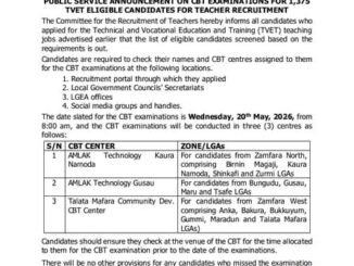 Zamfara State TVET Teachers Recruitment 2026